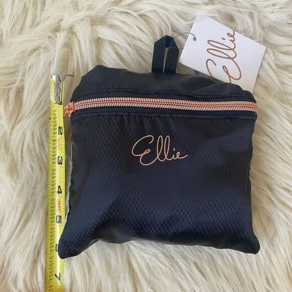 Ellie Packable Backpack Black/Pink Gold Supper Lightweight Travel Vacation NWT - Picture 10 of 10
